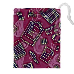 Abstract Art Pattern Design Background Drawstring Pouch (4XL) from ArtsNow.com Front