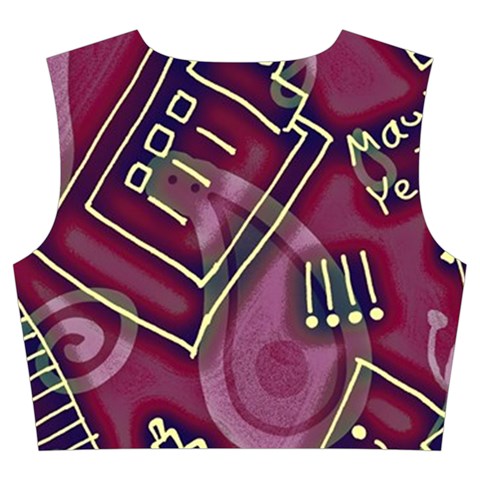 Abstract Art Pattern Design Background Trumpet Sleeve Cropped Top from ArtsNow.com Back