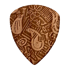 Abstract Art Pattern Design Background Guitar Shape Wood Guitar Pick Holder Case And Picks Set from ArtsNow.com Pick