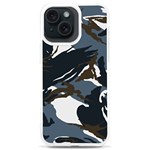 Blue Winter Camouflage, Military Camouflage iPhone 15 Plus TPU UV Print Case