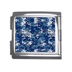 Blue, Camouflage, Cool, Navy, New, Pattern Mega Link Italian Charm (18mm)