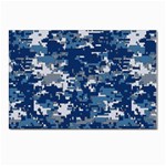 Blue, Camouflage, Cool, Navy, New, Pattern Postcard 4 x 6  (Pkg of 10)