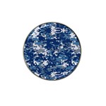 Blue, Camouflage, Cool, Navy, New, Pattern Hat Clip Ball Marker (4 pack)