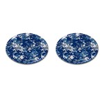 Blue, Camouflage, Cool, Navy, New, Pattern Cufflinks (Oval)