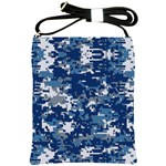 Blue, Camouflage, Cool, Navy, New, Pattern Shoulder Sling Bag