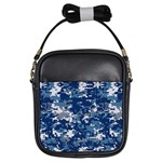 Blue, Camouflage, Cool, Navy, New, Pattern Girls Sling Bag