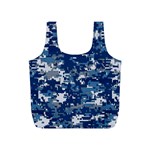 Blue, Camouflage, Cool, Navy, New, Pattern Full Print Recycle Bag (S)