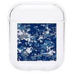 Blue, Camouflage, Cool, Navy, New, Pattern Hard PC AirPods 1/2 Case