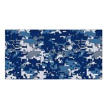 Blue, Camouflage, Cool, Navy, New, Pattern Satin Shawl 45  x 80 