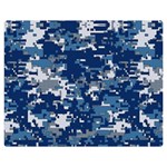 Blue, Camouflage, Cool, Navy, New, Pattern Premium Plush Fleece Blanket (Medium)