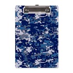 Blue, Camouflage, Cool, Navy, New, Pattern A5 Acrylic Clipboard