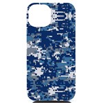 Blue, Camouflage, Cool, Navy, New, Pattern iPhone 14 Black UV Print PC Hardshell Case