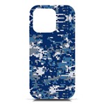 Blue, Camouflage, Cool, Navy, New, Pattern iPhone 16 Pro Black UV Print PC Hardshell Case