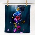 Falling Flowers, Art, Coffee Cup Face Towel