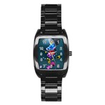 Falling Flowers, Art, Coffee Cup Stainless Steel Barrel Watch