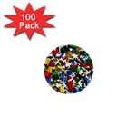 Falling Lego Bricks, Desenho, Fall, Games 1  Mini Buttons (100 pack) 