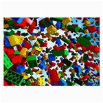 Falling Lego Bricks, Desenho, Fall, Games Large Glasses Cloth