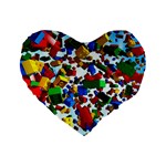 Falling Lego Bricks, Desenho, Fall, Games Standard 16  Premium Heart Shape Cushions