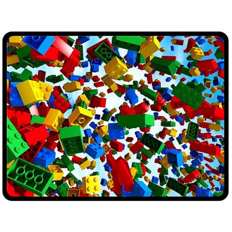 Falling Lego Bricks, Desenho, Fall, Games Two Sides Fleece Blanket (Large) from ArtsNow.com 80 x60  Blanket Front