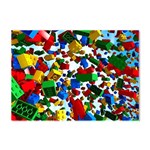 Falling Lego Bricks, Desenho, Fall, Games Crystal Sticker (A4)