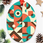 Retro Colorful Background, Retro Abstraction Ornament (Oval)