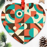 Retro Colorful Background, Retro Abstraction Ornament (Heart)