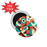 Retro Colorful Background, Retro Abstraction 1.75  Magnets (100 pack) 