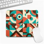 Retro Colorful Background, Retro Abstraction Large Mousepad