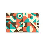 Retro Colorful Background, Retro Abstraction Sticker (Rectangular)