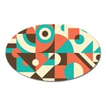 Retro Colorful Background, Retro Abstraction Oval Magnet