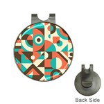 Retro Colorful Background, Retro Abstraction Hat Clips with Golf Markers