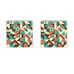 Retro Colorful Background, Retro Abstraction Cufflinks (Square)