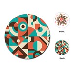 Retro Colorful Background, Retro Abstraction Playing Cards Single Design (Round)