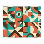 Retro Colorful Background, Retro Abstraction Small Glasses Cloth (2 Sides)