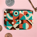 Retro Colorful Background, Retro Abstraction Mini Coin Purse