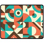 Retro Colorful Background, Retro Abstraction Fleece Blanket (Medium)