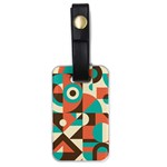 Retro Colorful Background, Retro Abstraction Luggage Tag (one side)