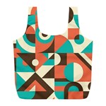 Retro Colorful Background, Retro Abstraction Full Print Recycle Bag (L)