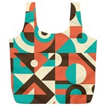 Retro Colorful Background, Retro Abstraction Full Print Recycle Bag (XL)