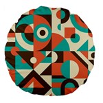 Retro Colorful Background, Retro Abstraction Large 18  Premium Flano Round Cushions