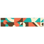 Retro Colorful Background, Retro Abstraction Small Premium Plush Fleece Scarf