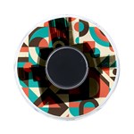 Retro Colorful Background, Retro Abstraction On-the-Go Memory Card Reader