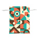 Retro Colorful Background, Retro Abstraction Lightweight Drawstring Pouch (S)