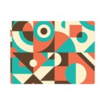 Retro Colorful Background, Retro Abstraction Premium Plush Fleece Blanket (Mini)