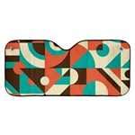 Retro Colorful Background, Retro Abstraction Car Windshield Sunshade