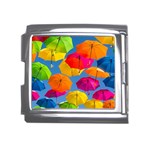 Umbrella, Colorful, Positive, Sky, Rainbow Mega Link Italian Charm (18mm)