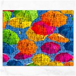 Umbrella, Colorful, Positive, Sky, Rainbow Rectangular Jigsaw Puzzl