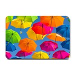 Umbrella, Colorful, Positive, Sky, Rainbow Small Doormat