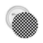 Pattern Checkered Squares Black White Pattern 2.25  Buttons