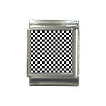 Pattern Checkered Squares Black White Pattern Italian Charm (13mm)